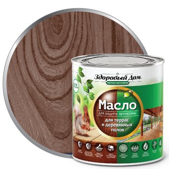 Масло Здоровый дом для террас, лестниц, полов палисандр 0,75 л